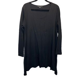 Bryn Walker Long Sleeve Solid Black Tunic Dress Medium